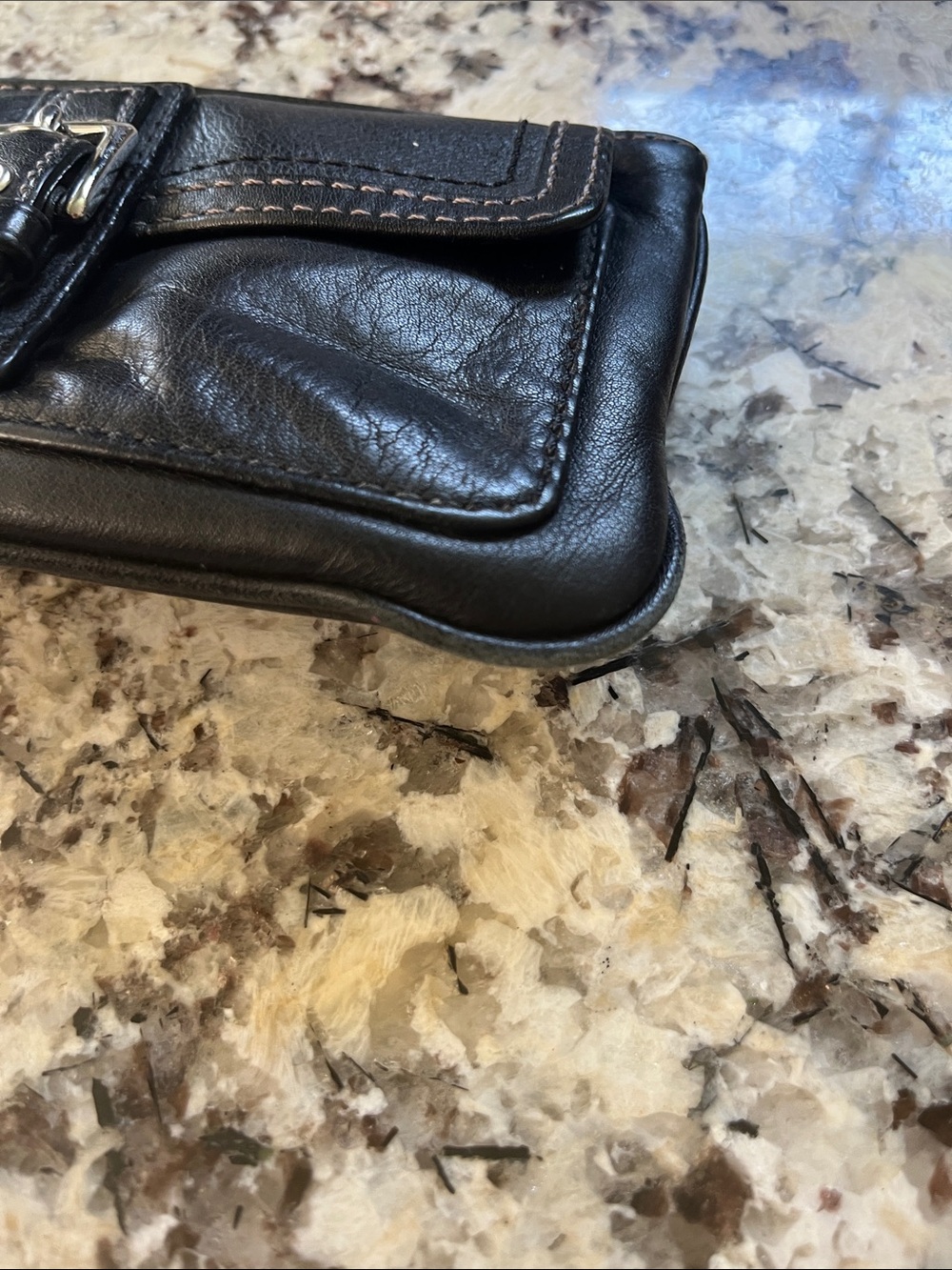 Coach Vintage Black Leather wristlet. Pre-Owned Condition-Good - Picture 4 of 5